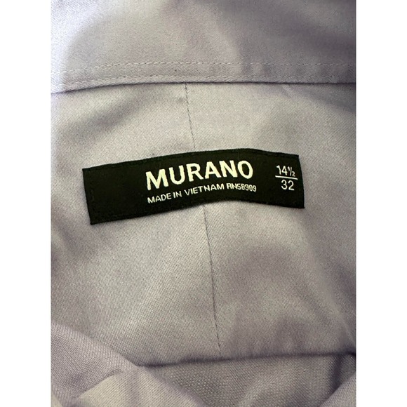Murano Men's 14 1/2-32 Purple Long Sleeve Shirt - Picture 5 of 7